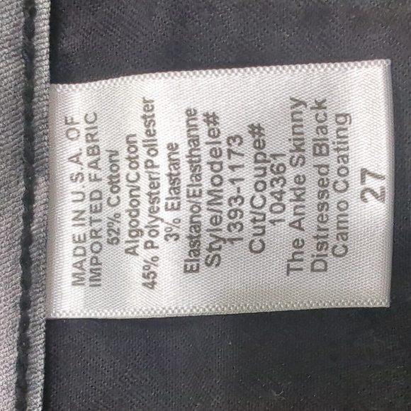 Current/Elliott The Ankle Skinny Camo Jeans Size 27 - Picture 8 of 9